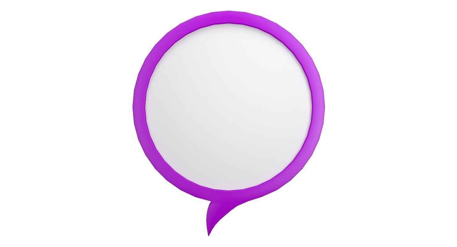 Speech Bubble V02 3D model_0