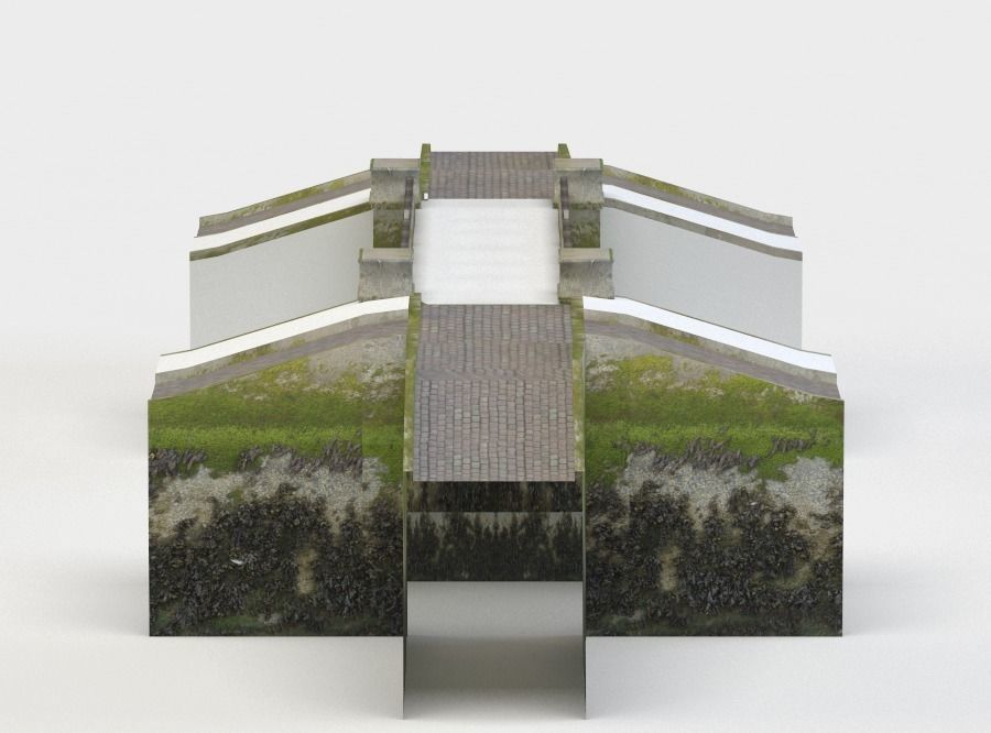 3D model Dam bridge VR / AR / low-poly | CGTrader