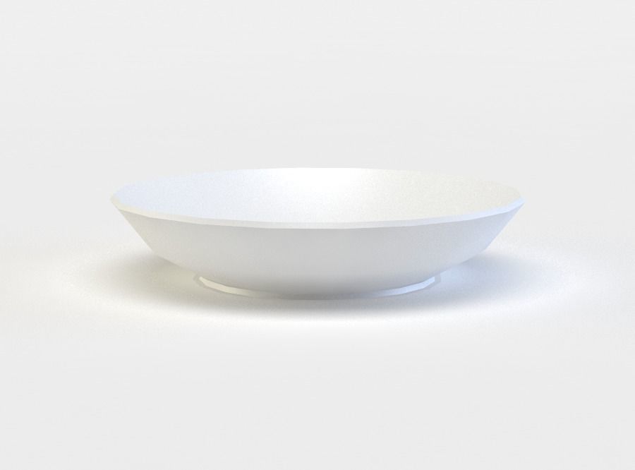 Deep plate Low-poly 3D model_7