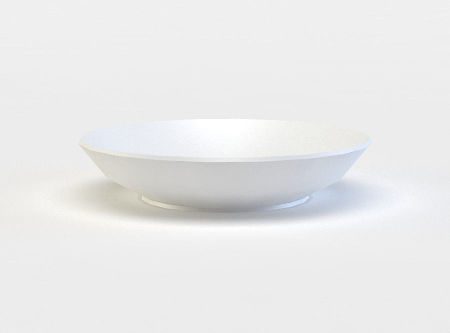 Deep plate Low-poly 3D model_8