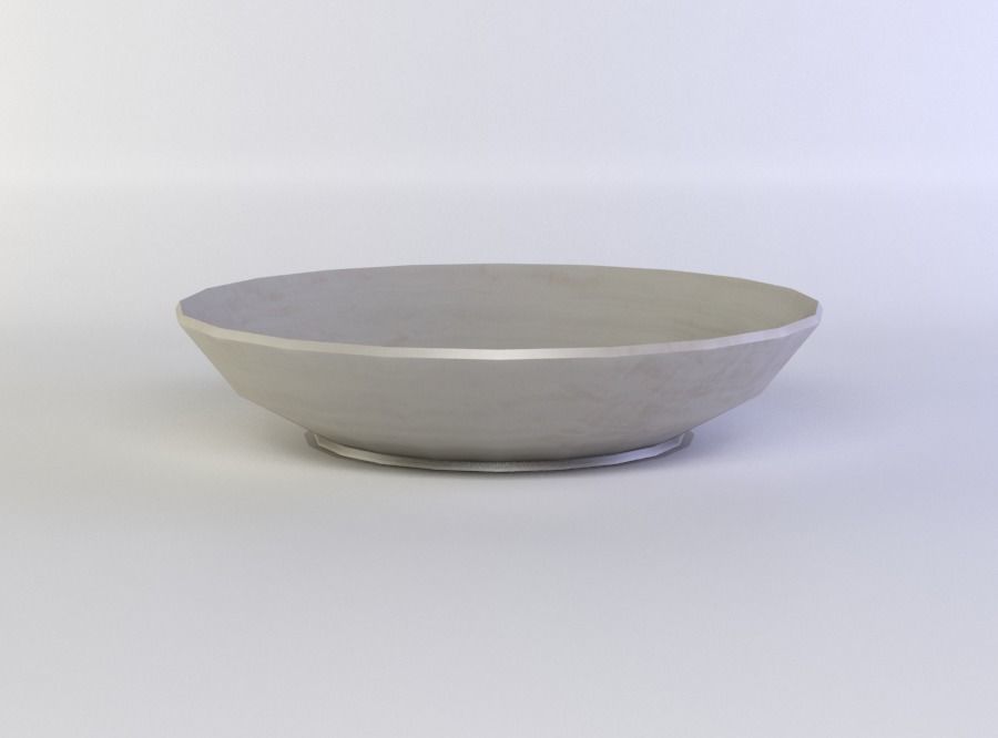 Deep plate Low-poly 3D model_0