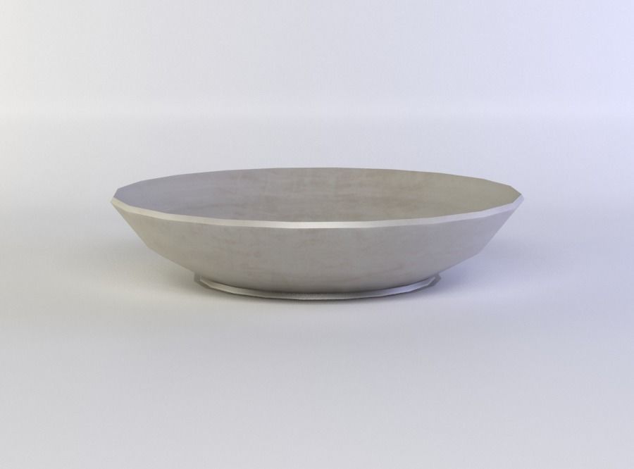 Deep plate Low-poly 3D model_2