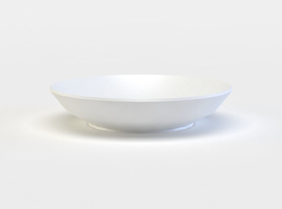 Deep plate Low-poly 3D model_6