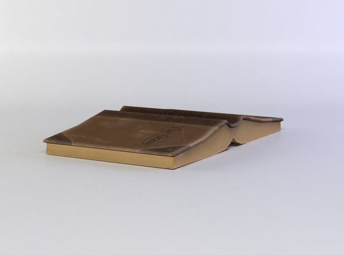 Brown open down book