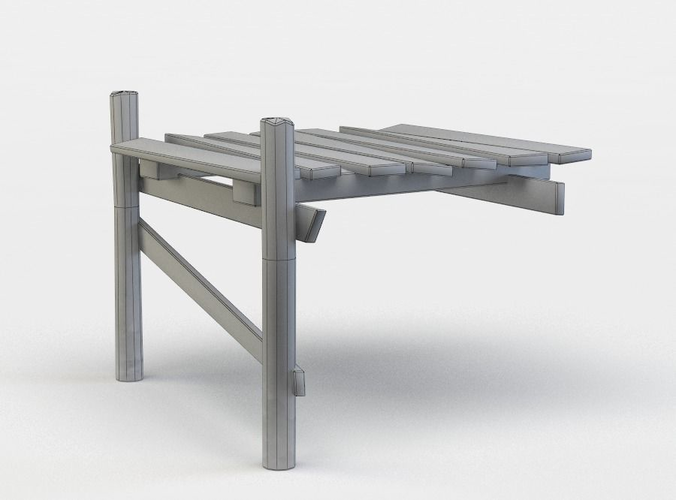 Dock metal bench