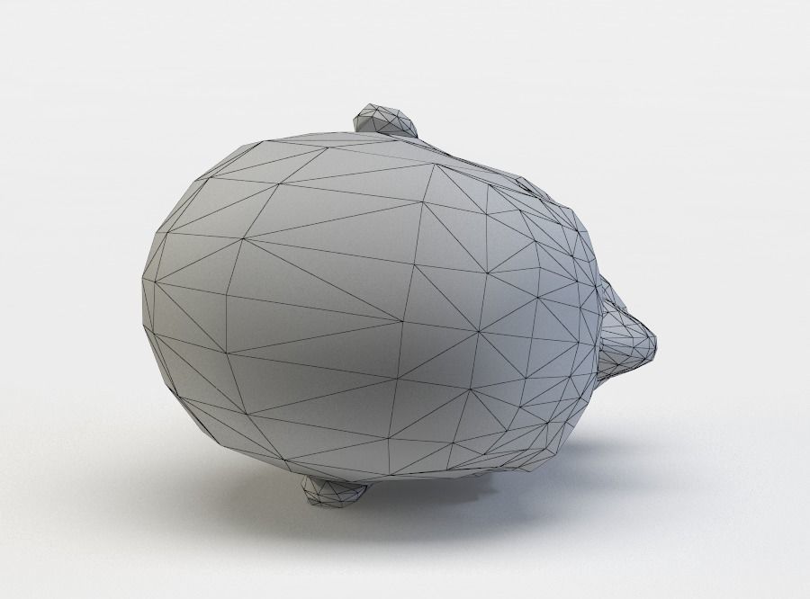 Zombie head Low-poly 3D model_5