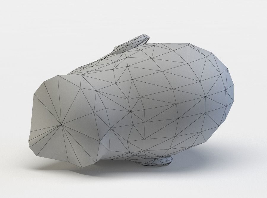 Zombie head Low-poly 3D model_4