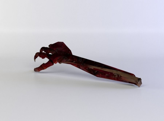 Zombie arm Low-poly 3D model