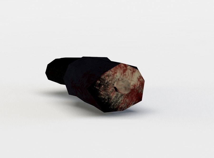 Zombie leg Low-poly 3D model_2