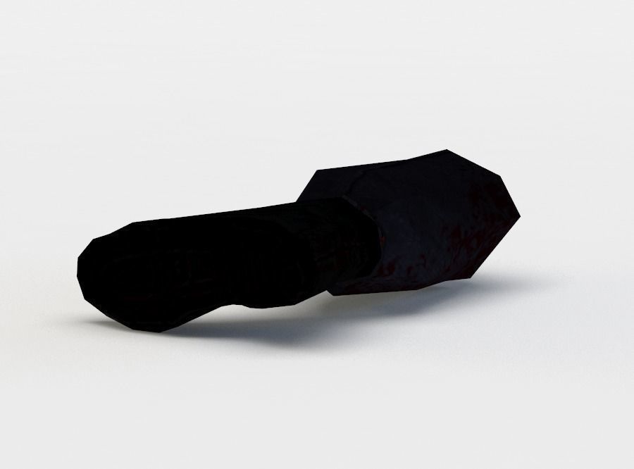Zombie leg Low-poly 3D model_1