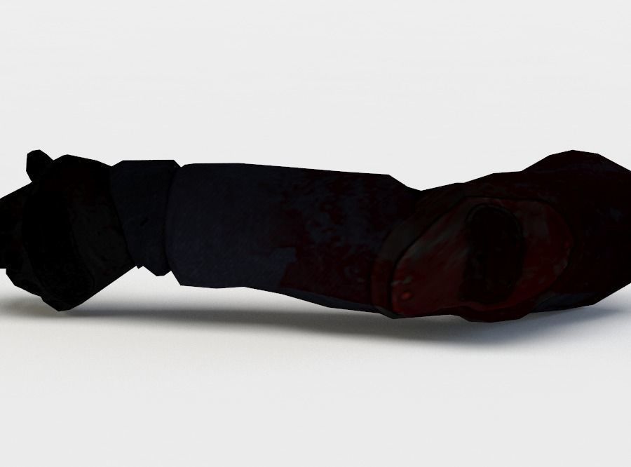 Zombie arm Low-poly 3D model_7