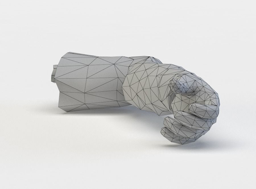 Zombie arm Low-poly 3D model_9