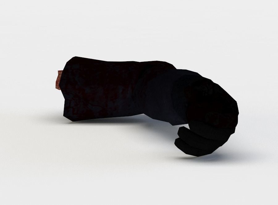 Zombie arm Low-poly 3D model_6