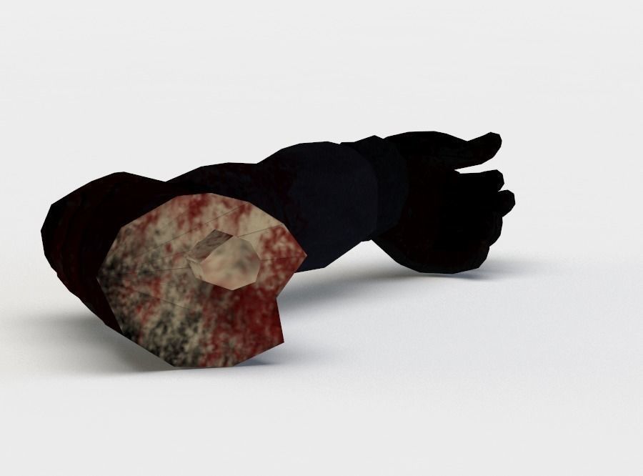 Zombie arm Low-poly 3D model_8