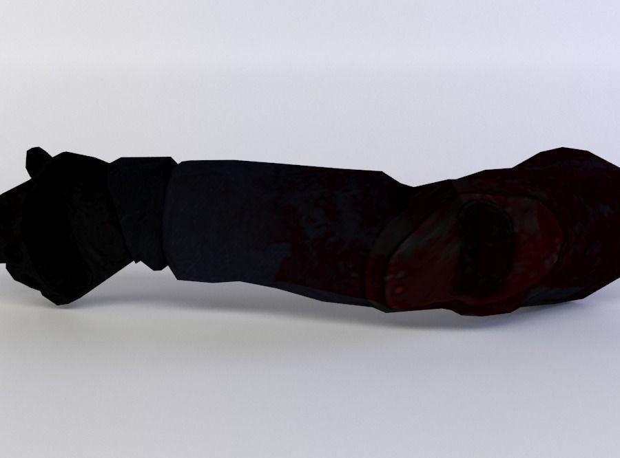 Zombie arm Low-poly 3D model_1