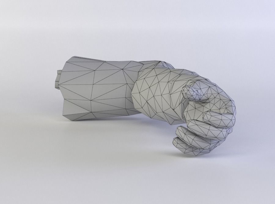 Zombie arm Low-poly 3D model_3