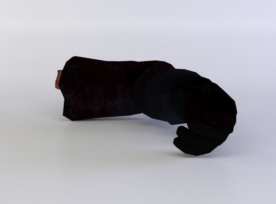 Zombie arm Low-poly 3D model_0