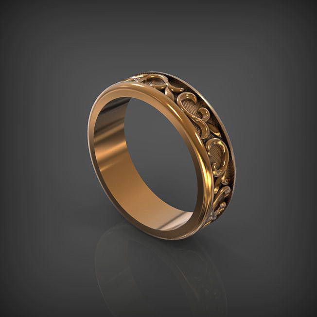Wedding Ring 3D print model_0