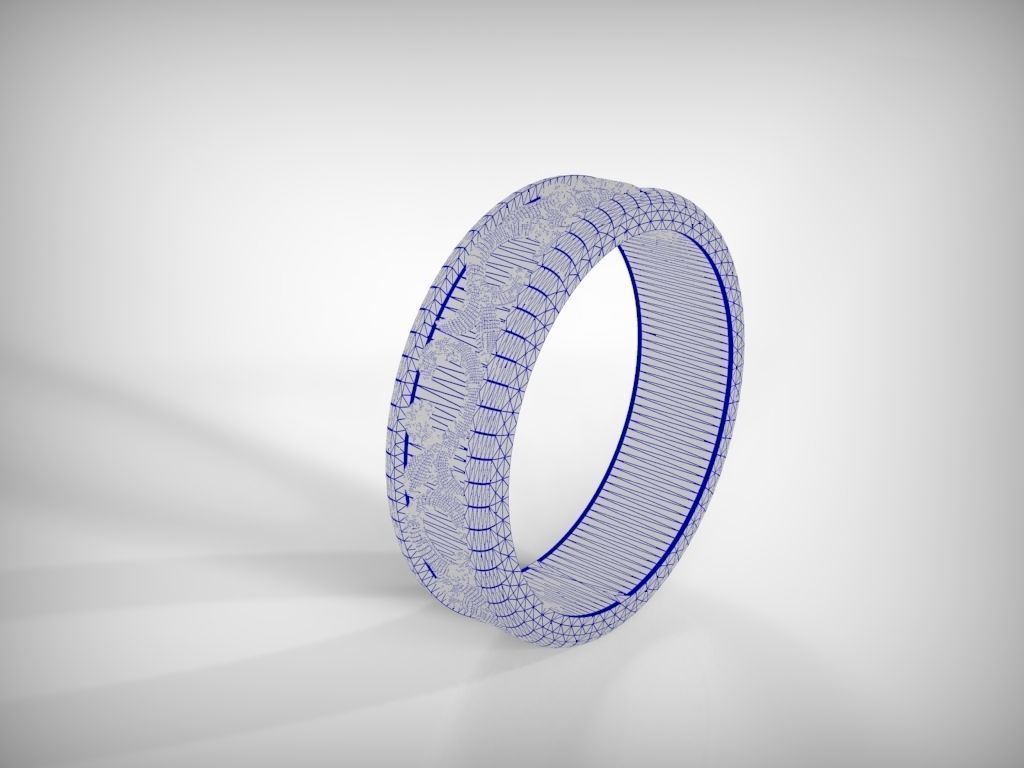 Wedding Ring 3D print model_4