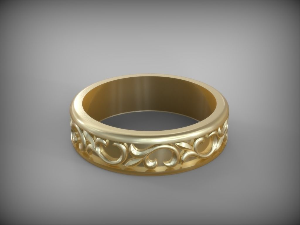 Wedding Ring 3D print model_1