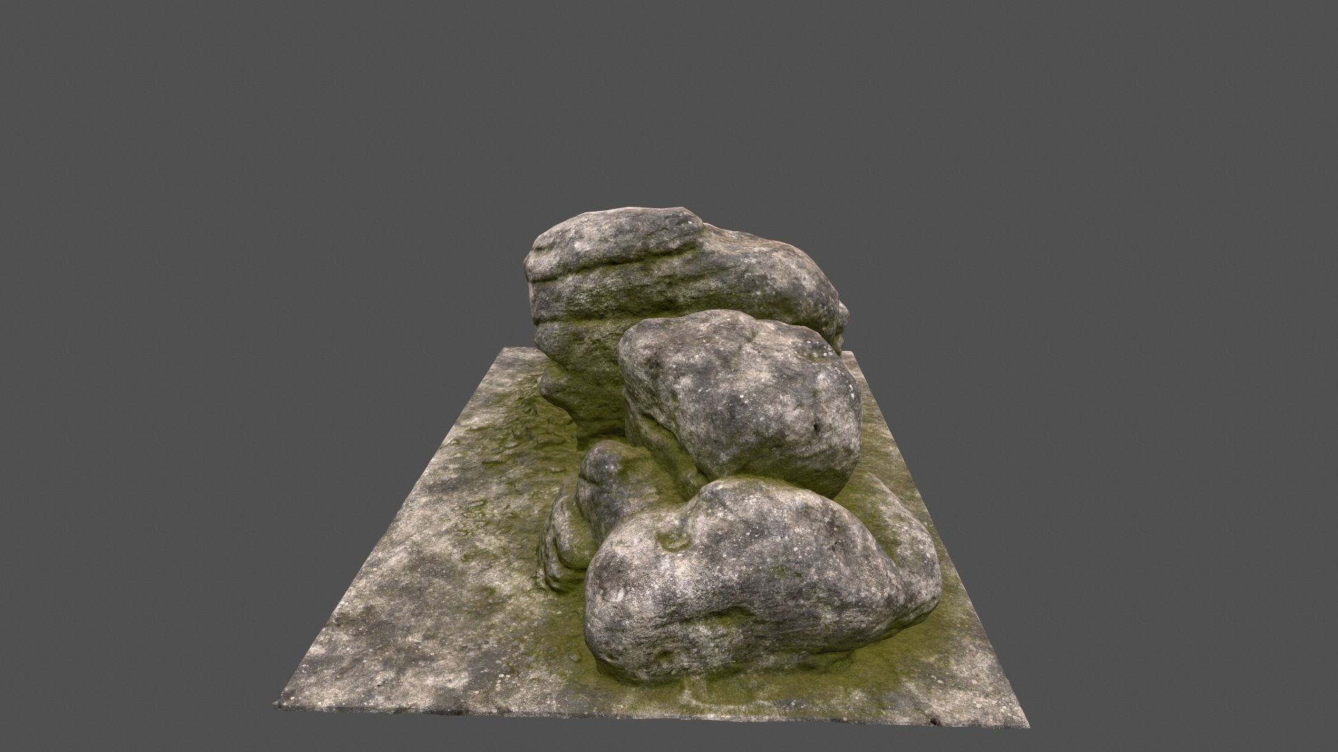 mossy rocks 2 Low-poly 3D model_11