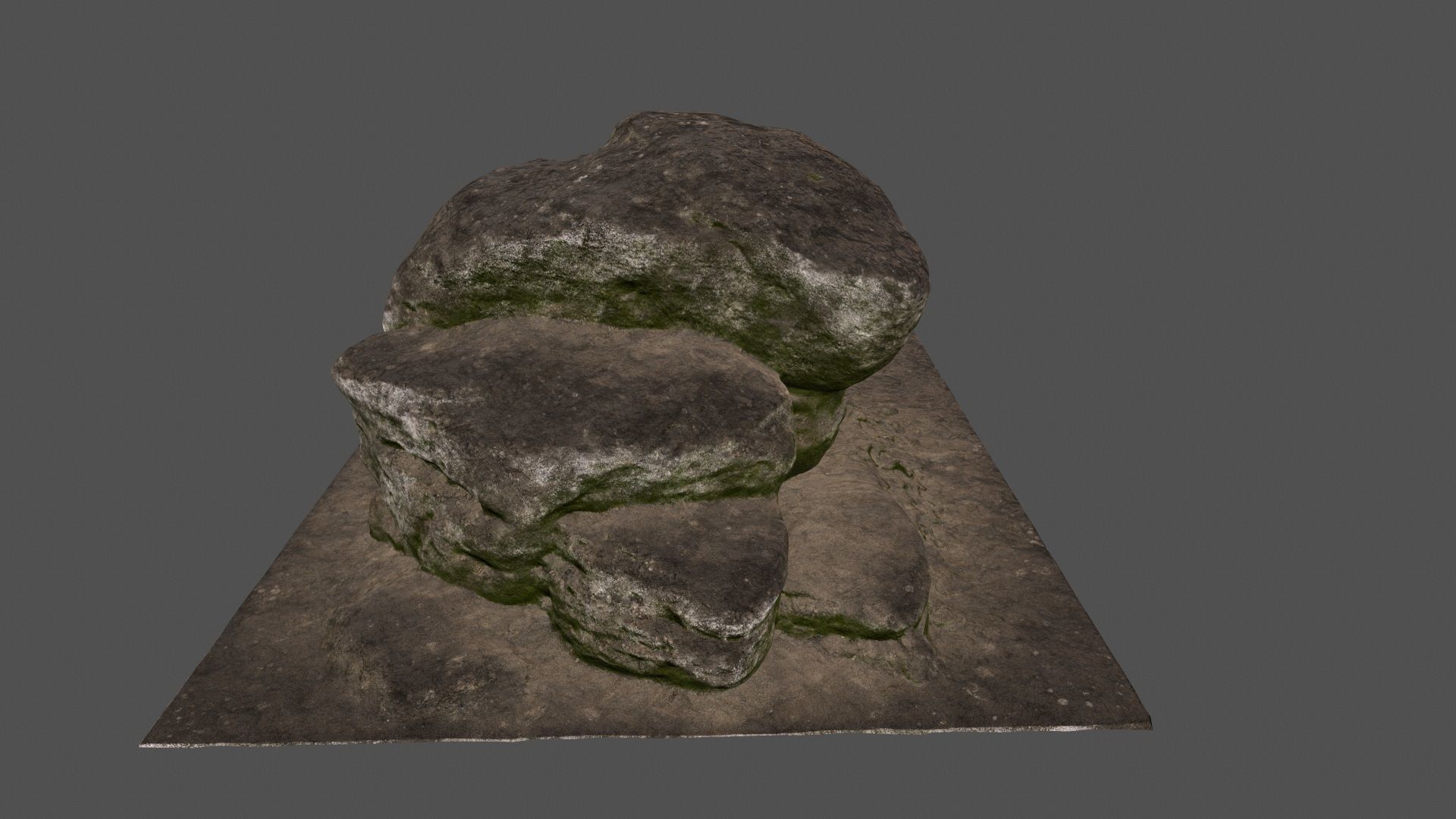 rocks 3 two Low-poly 3D model_8