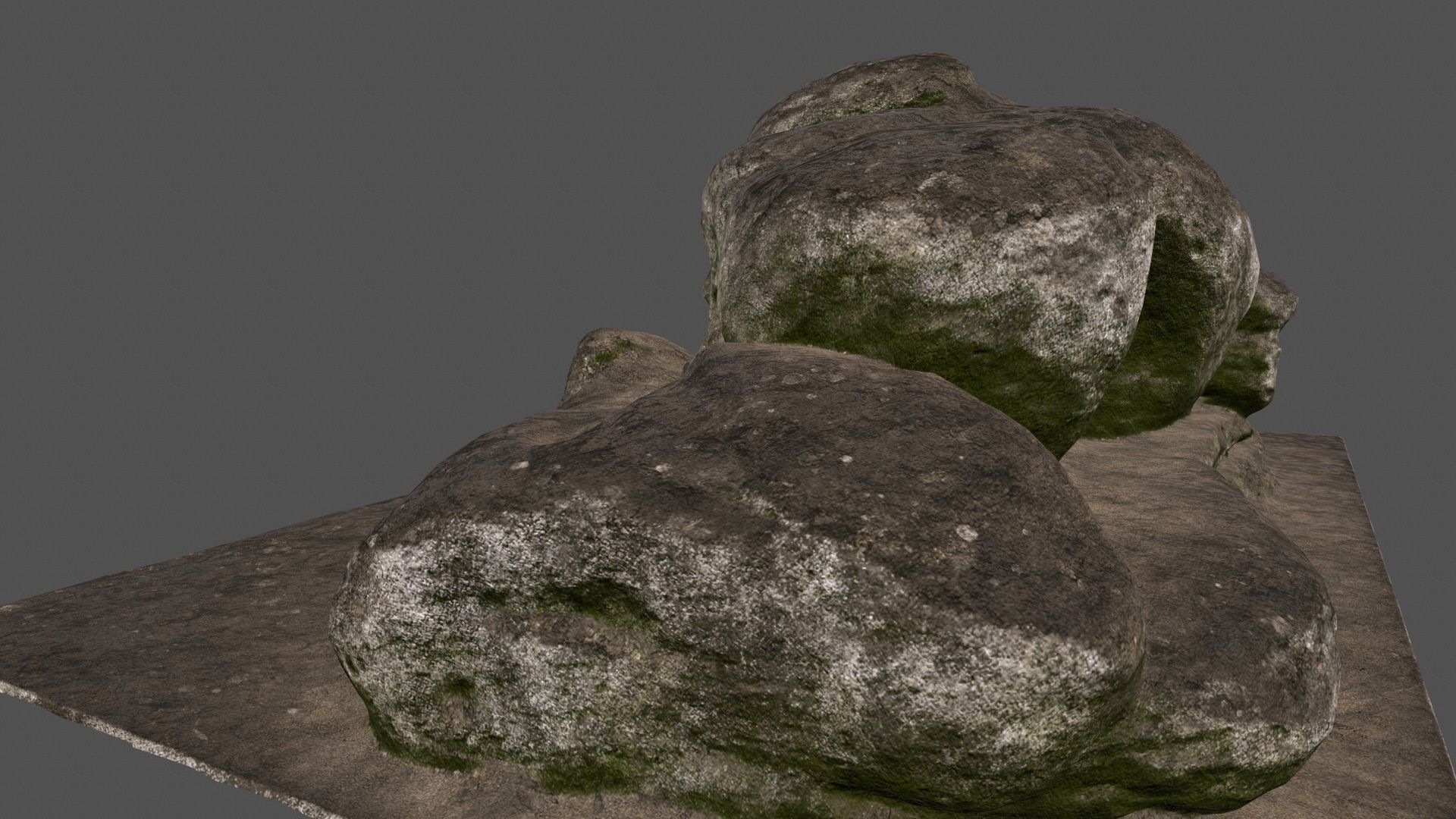 rocks 3 two Low-poly 3D model_4