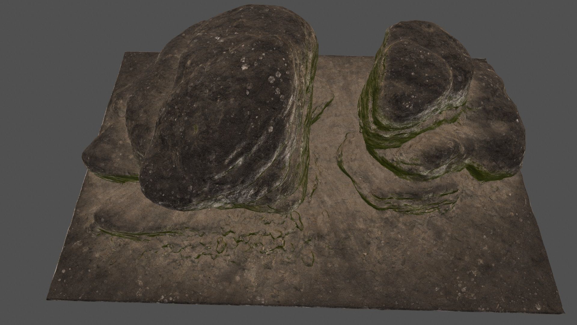 rocks 3 two Low-poly 3D model_3