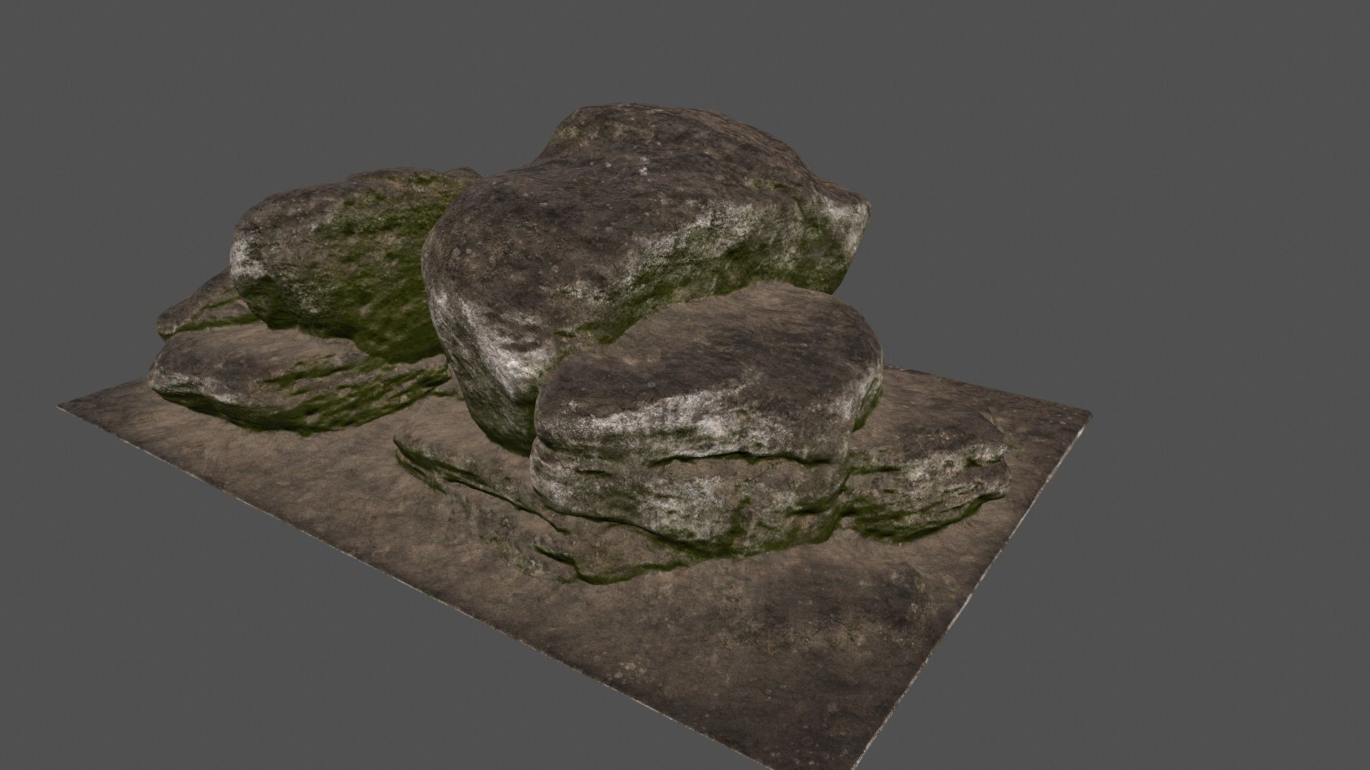 rocks 3 two Low-poly 3D model_9
