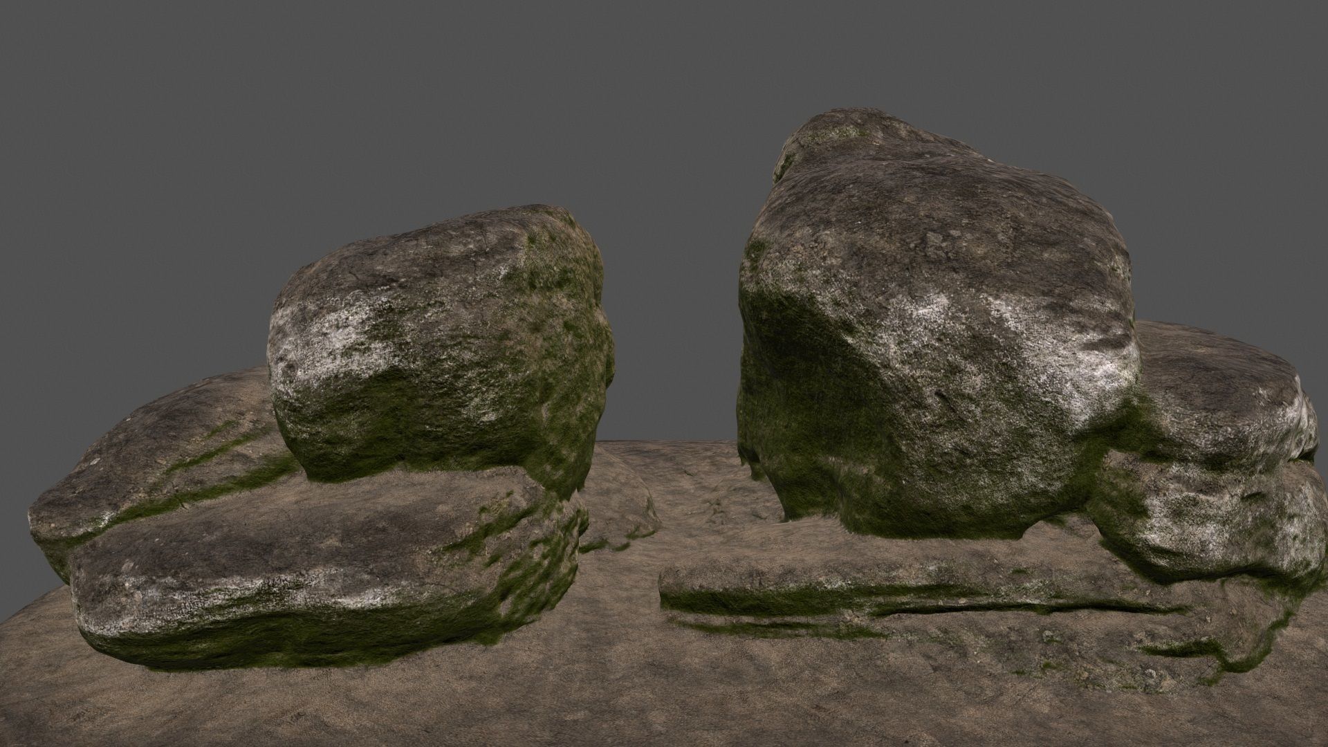 rocks 3 two Low-poly 3D model_5