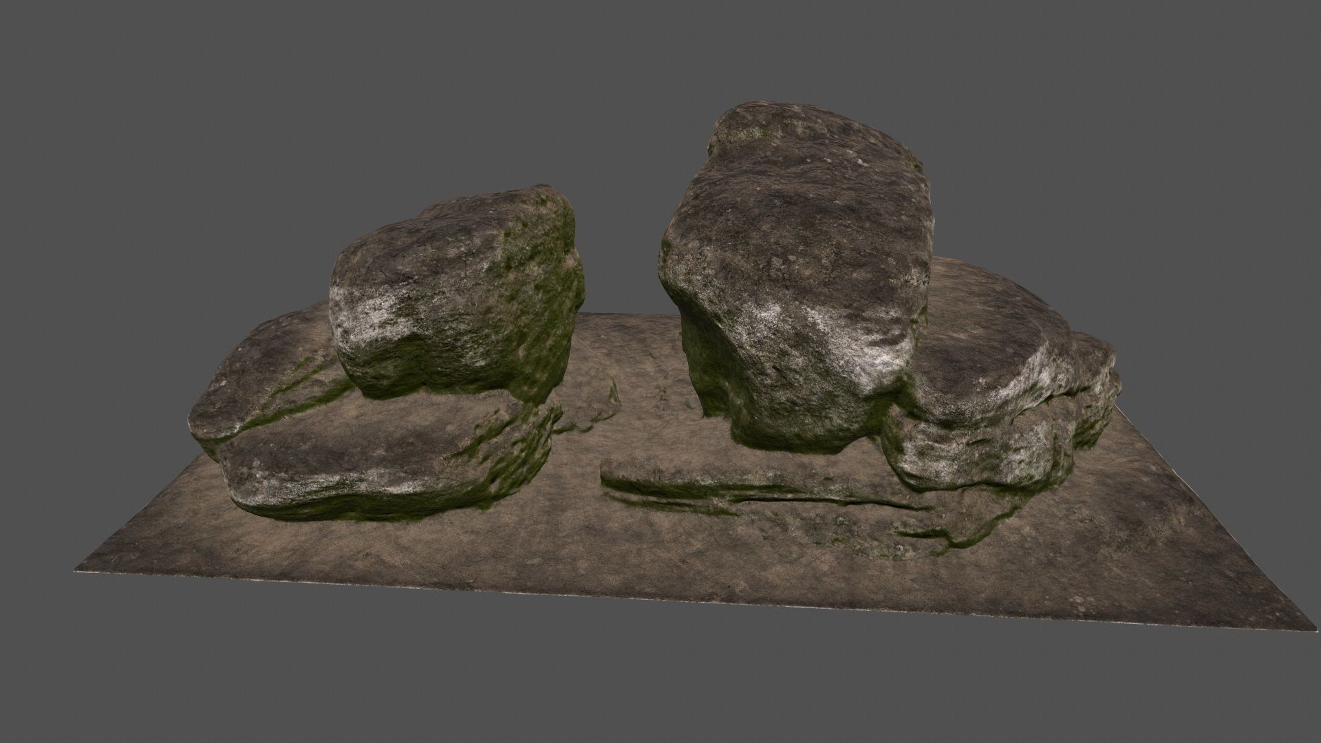 rocks 3 two Low-poly 3D model_10