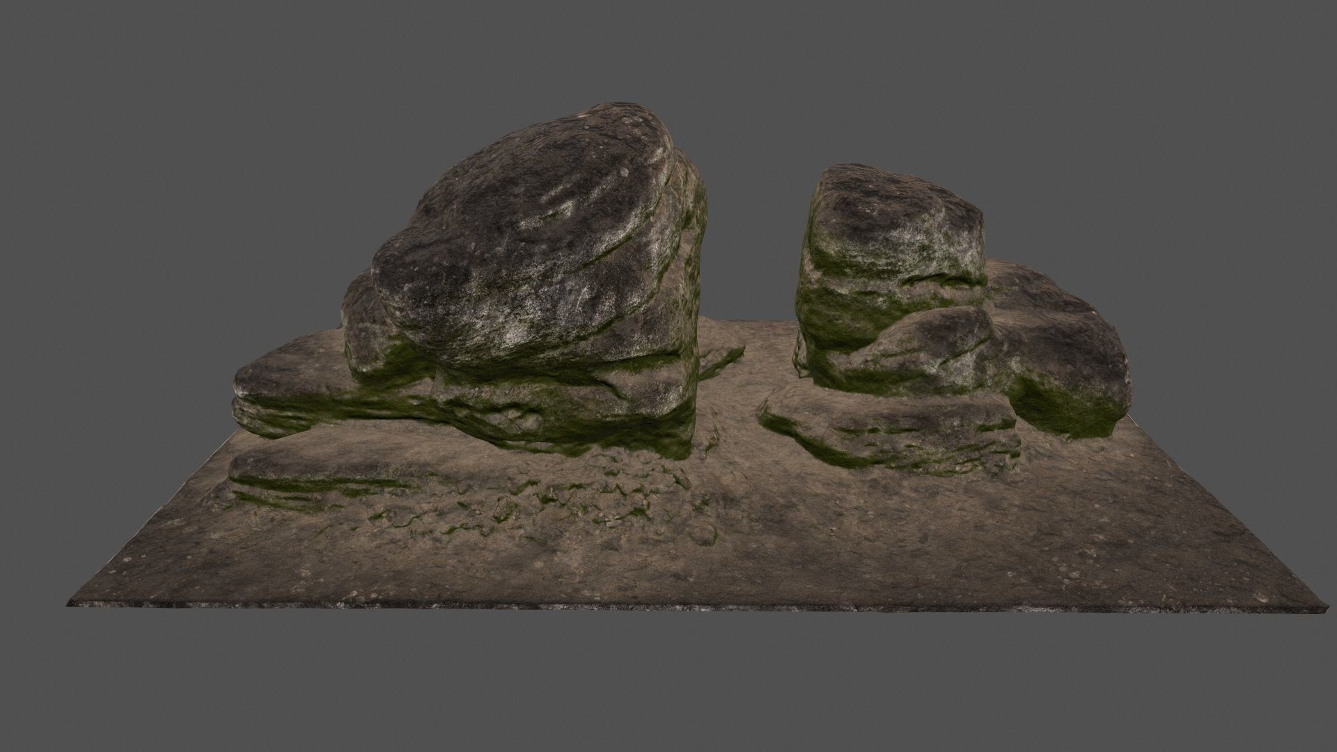 rocks 3 two Low-poly 3D model_7