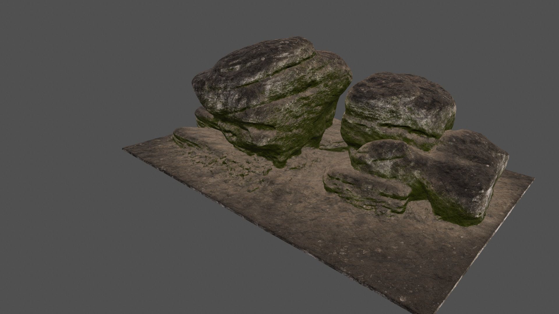 rocks 3 two Low-poly 3D model_11