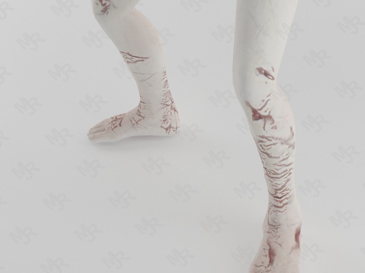 Male Zombie1 Animations Pack Low-poly 3D model_15