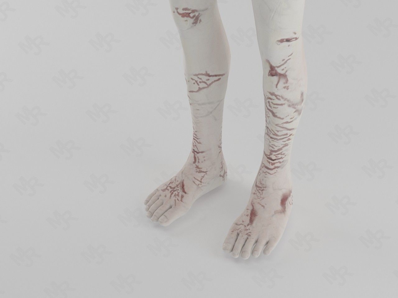 Male Zombie1 Animations Pack Low-poly 3D model_6