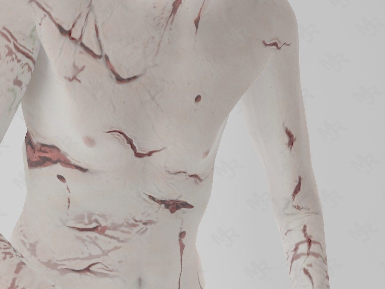 Male Zombie1 Animations Pack Low-poly 3D model_17