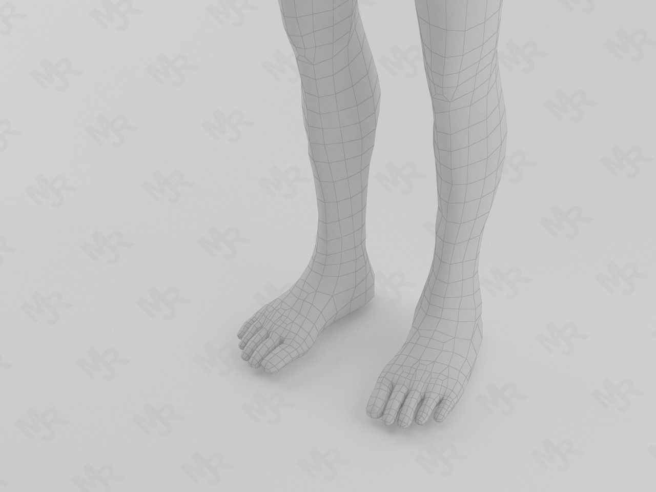 Male Zombie1 Animations Pack Low-poly 3D model_8