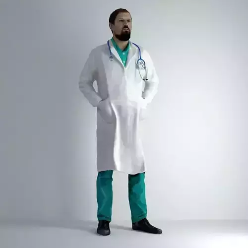 3D Scan Man Doctor 023 3D model