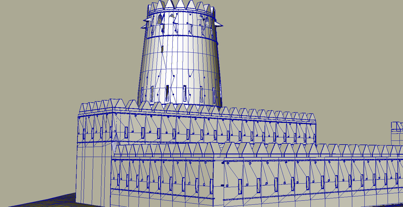 Arab Fort Low-poly 3D model_8