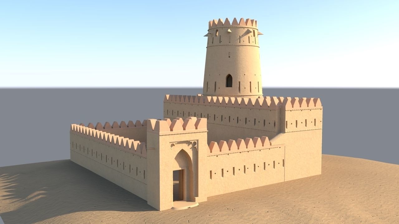 Arab Fort Low-poly 3D model_2