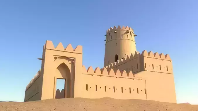 Arab Fort Low-poly 3D model
