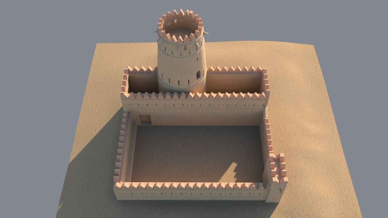 Arab Fort Low-poly 3D model_5