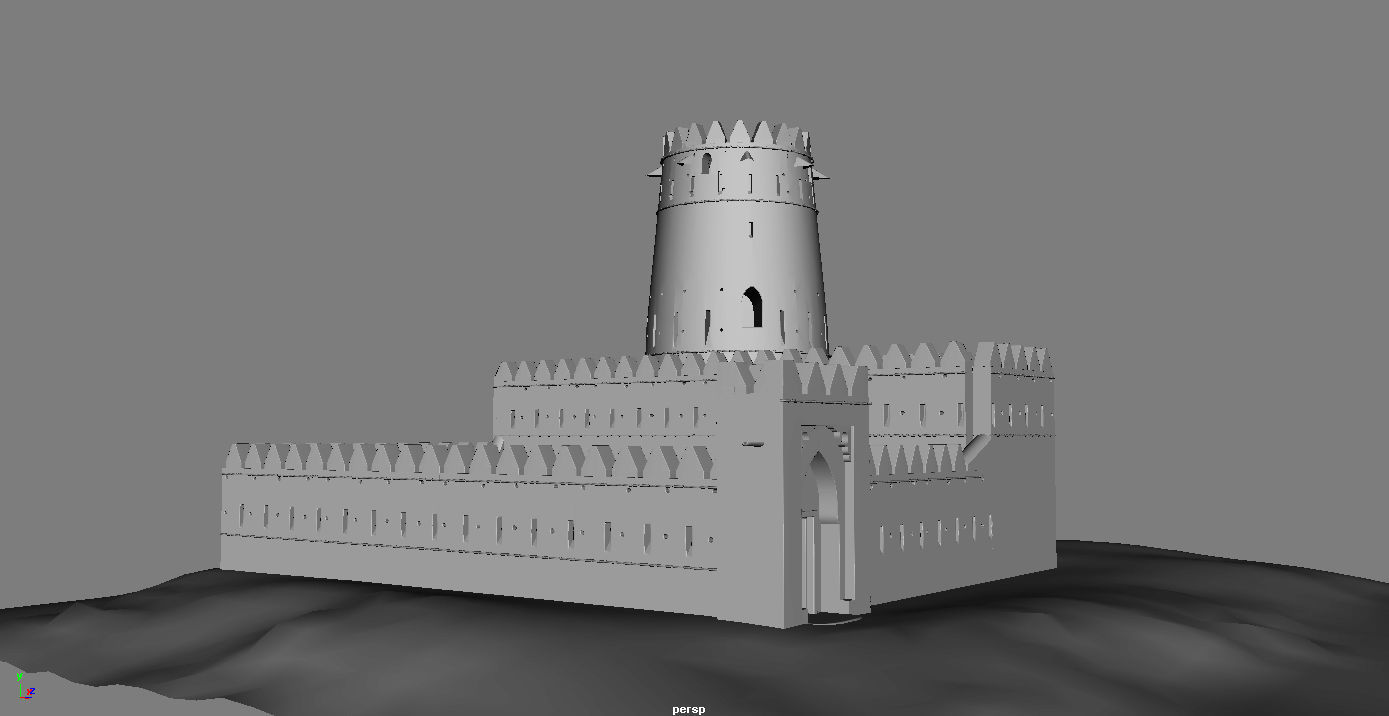 Arab Fort Low-poly 3D model_6