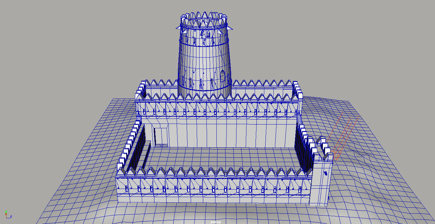 Arab Fort Low-poly 3D model_9