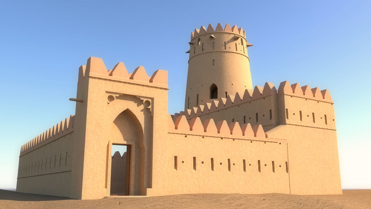 Arab Fort Low-poly 3D model_1