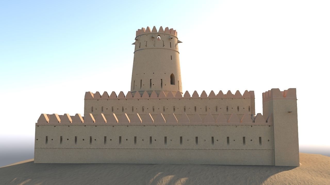 Arab Fort Low-poly 3D model_4