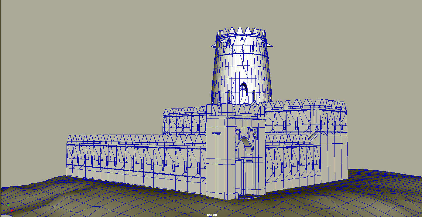 Arab Fort Low-poly 3D model_7