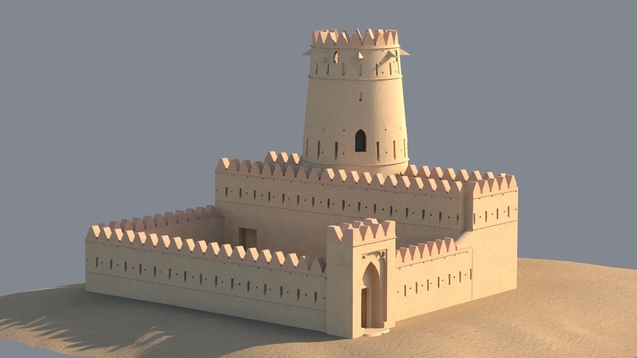Arab Fort Low-poly 3D model_3