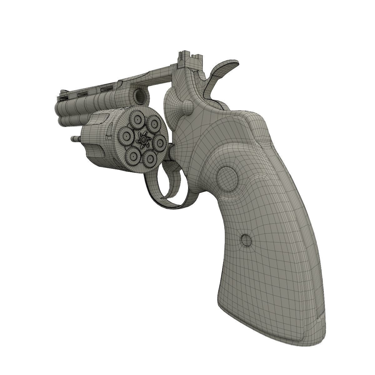Revolver Colt python 357 magnum  3D model_6