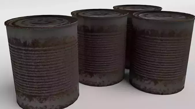 Rusty Tin Can - Low Poly PBR Low-poly 3D model